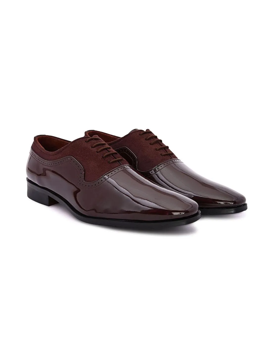 Hydes N Hues Men Brown Solid Formal Derbys