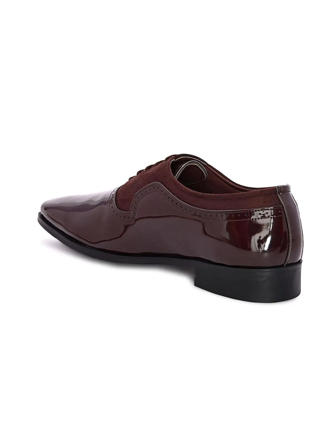 Hydes N Hues Men Brown Solid Formal Derbys