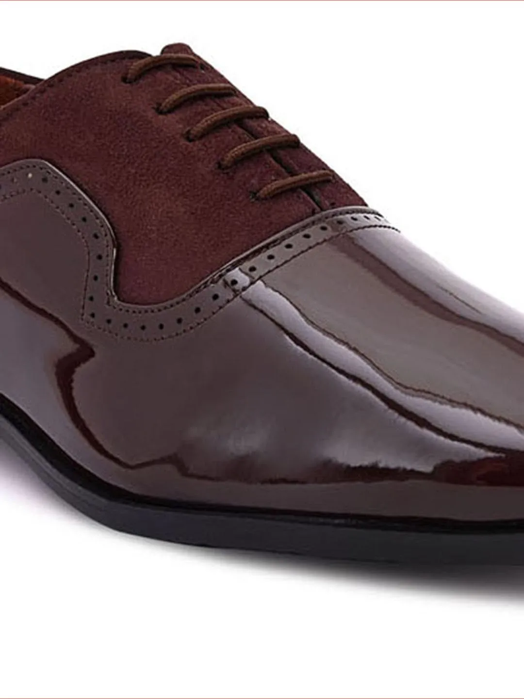 Hydes N Hues Men Brown Solid Formal Derbys