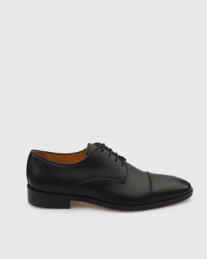 IMASCHI W203371 DERBY LACE TOE CAP BLACK SHOE