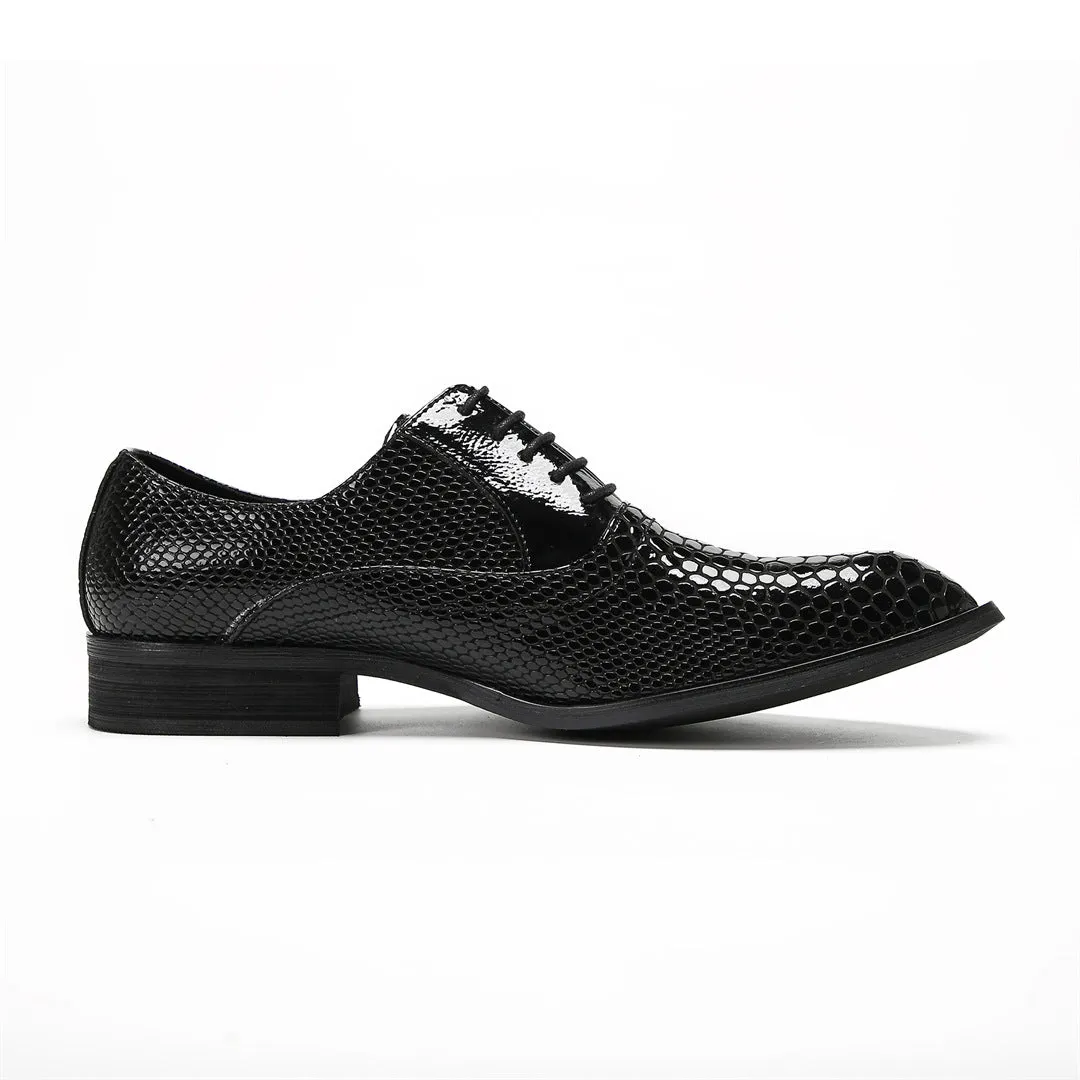 Italian men's shoes patent leather British style wedding shoes men's business dress leather shoes cowhide pointed bright leather derby shoes tide