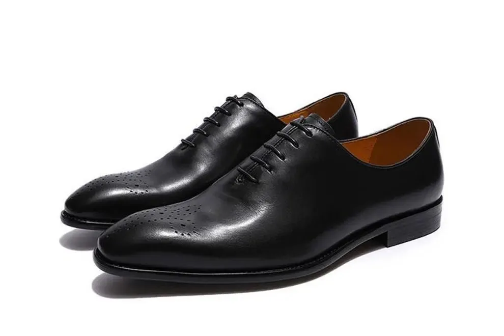 Italian Style Handmade Genuine Calf Leather Oxford Shoes