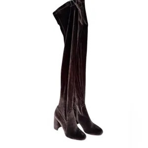 Jeffrey Campbell Brown Over-the-Knee Boots