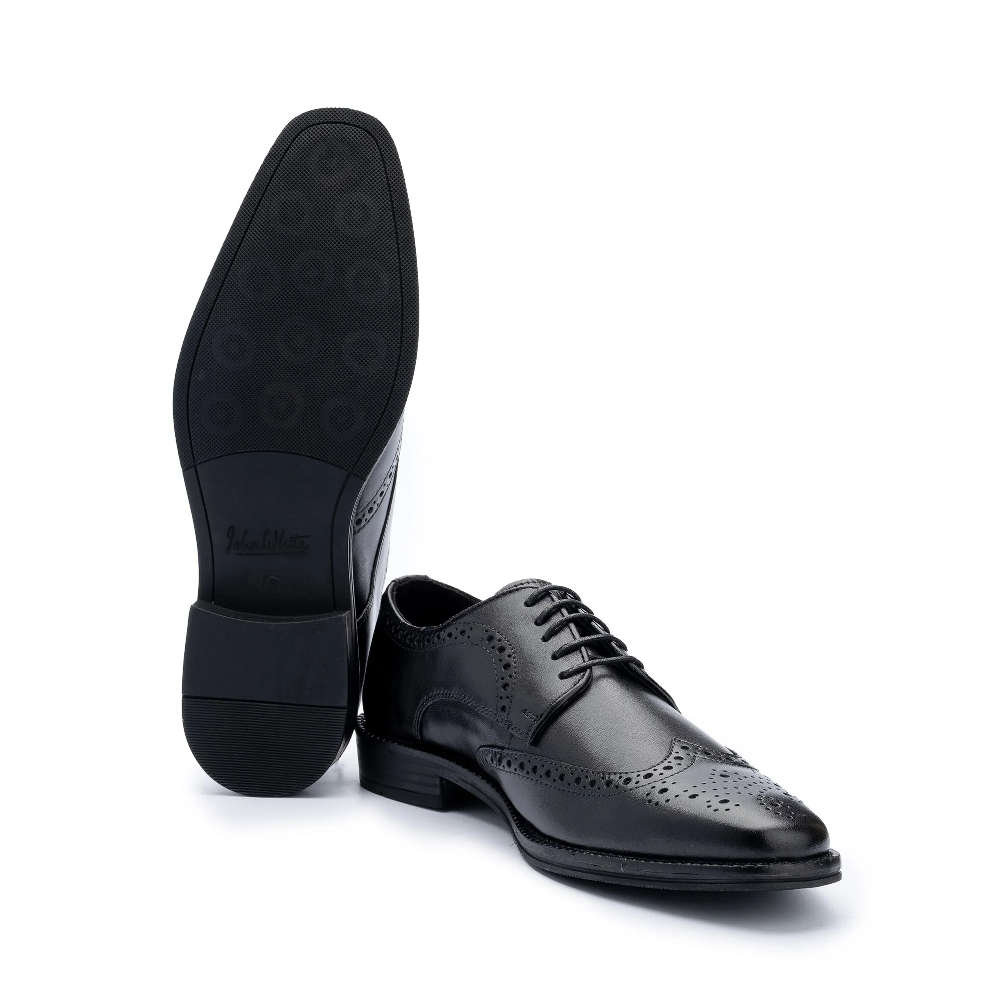 Jermyn Black Derby Shoes