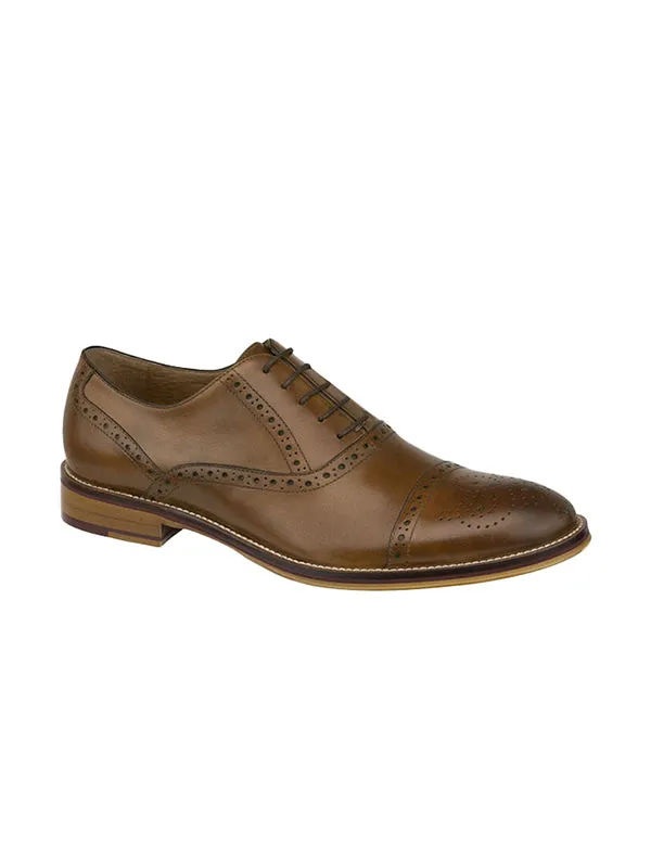 Johnston & Murphy Conard Cap Toe Dress Shoe - Tan