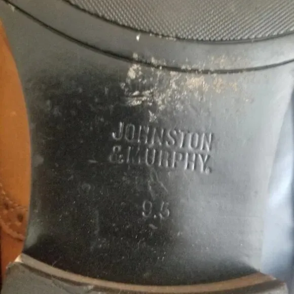 Johnston &amp; Murphy Conard Men's Tan Leather Wingtip Size 9.5