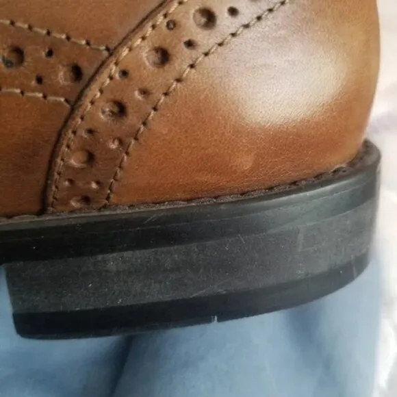Johnston &amp; Murphy Conard Men's Tan Leather Wingtip Size 9.5