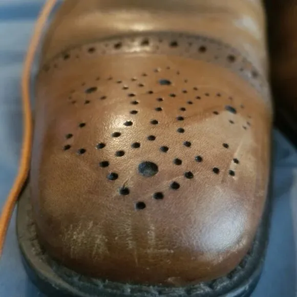Johnston &amp; Murphy Conard Men's Tan Leather Wingtip Size 9.5