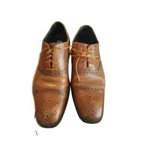 Johnston &amp; Murphy Conard Men's Tan Leather Wingtip Size 9.5
