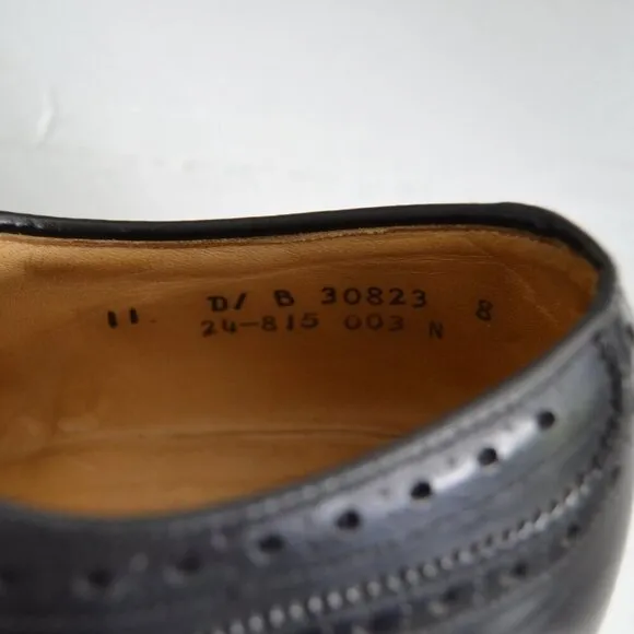 Johnston &amp; Murphy Waverly Wingtip Lace Up Black Men’s 11