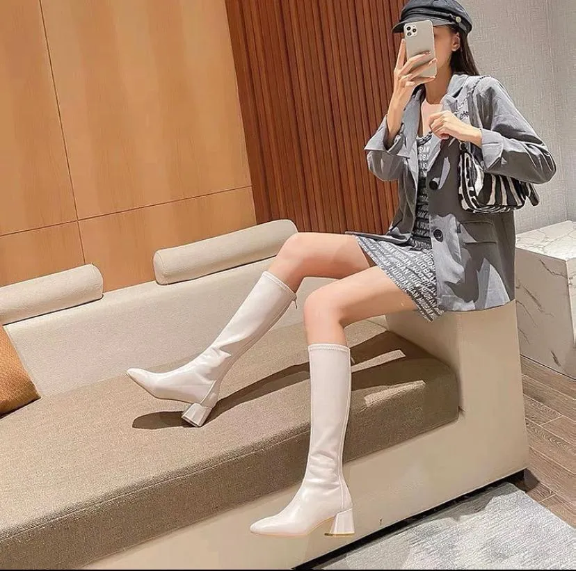 Jolene knee high leather boots