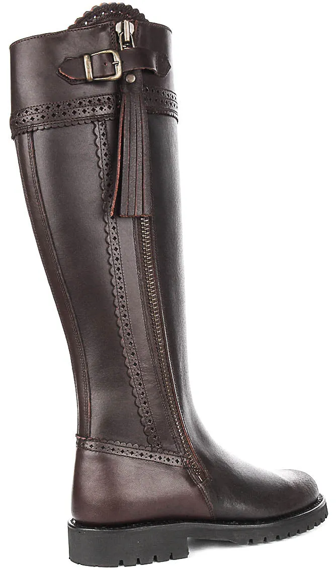 Justinreess England Valentina Leather In Brown For Women