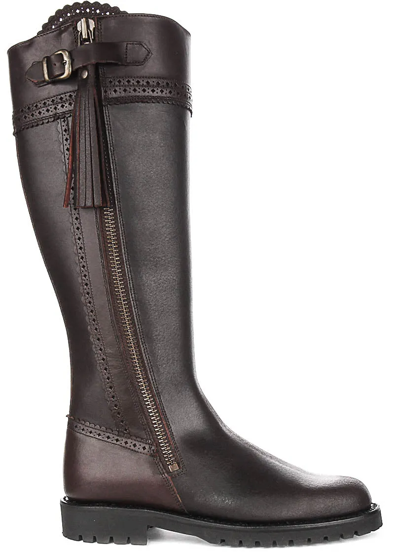 Justinreess England Valentina Leather In Brown For Women