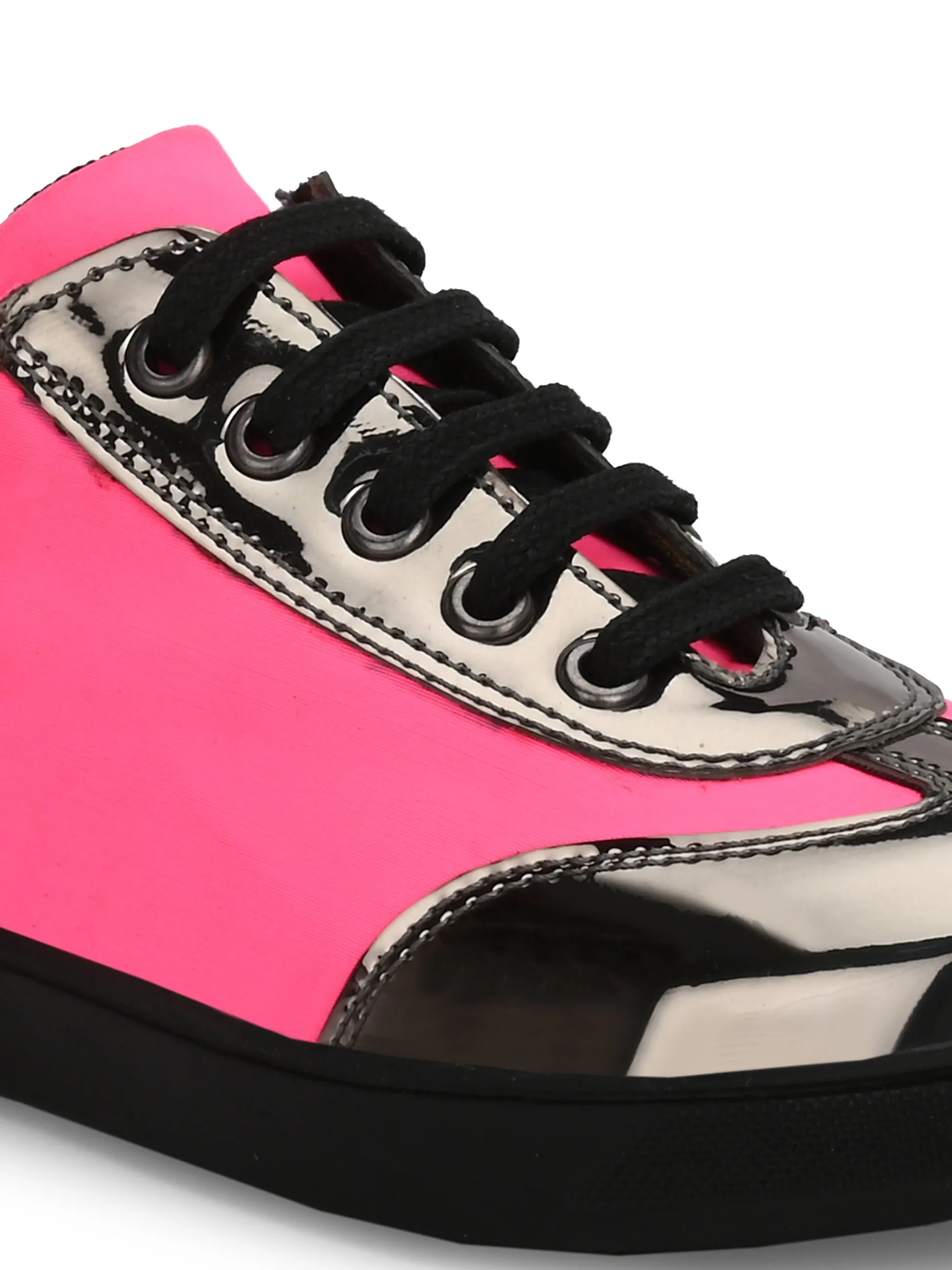 Kid's Vegan Leather Patent Lycra Shoes For Girls
