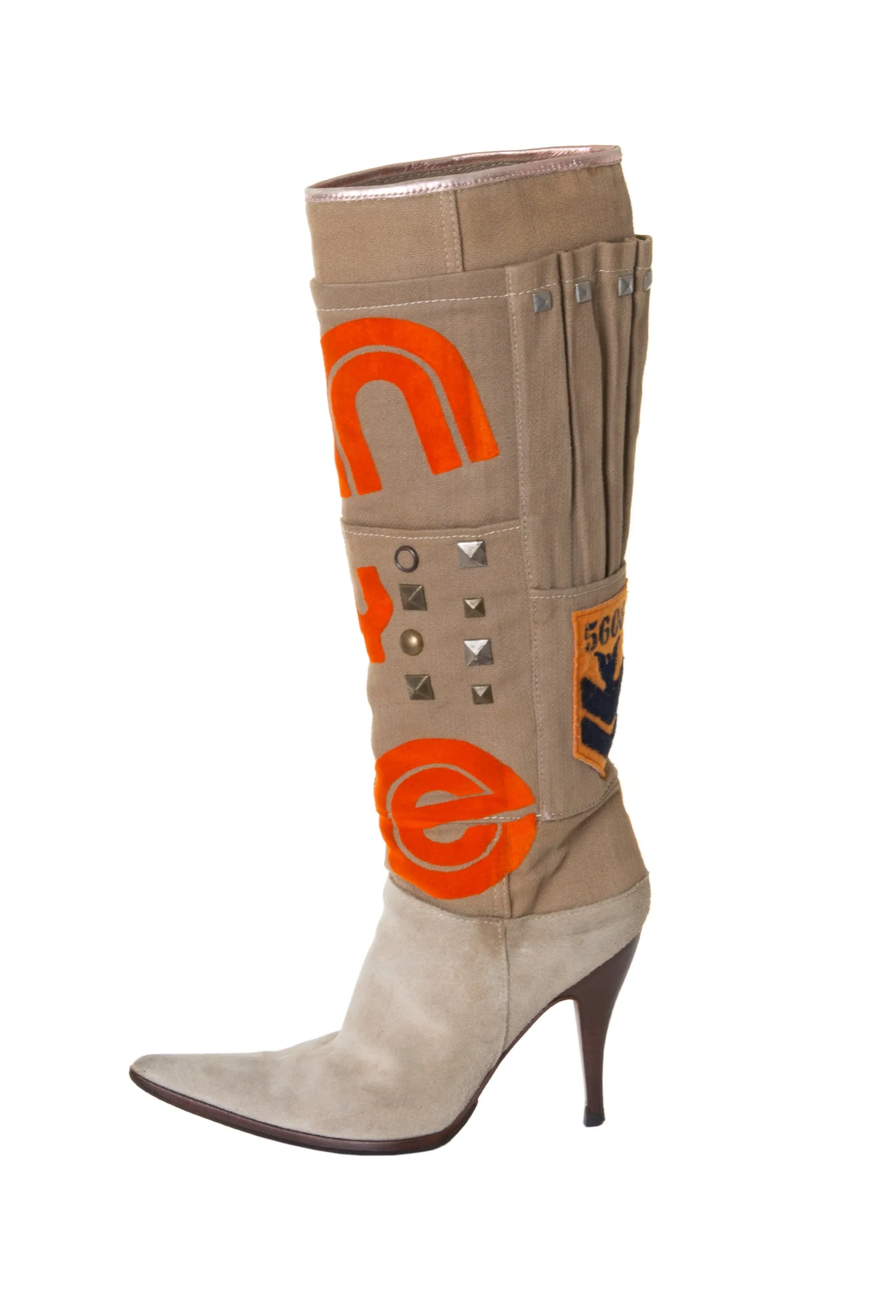 Knee High Studded Boots 37