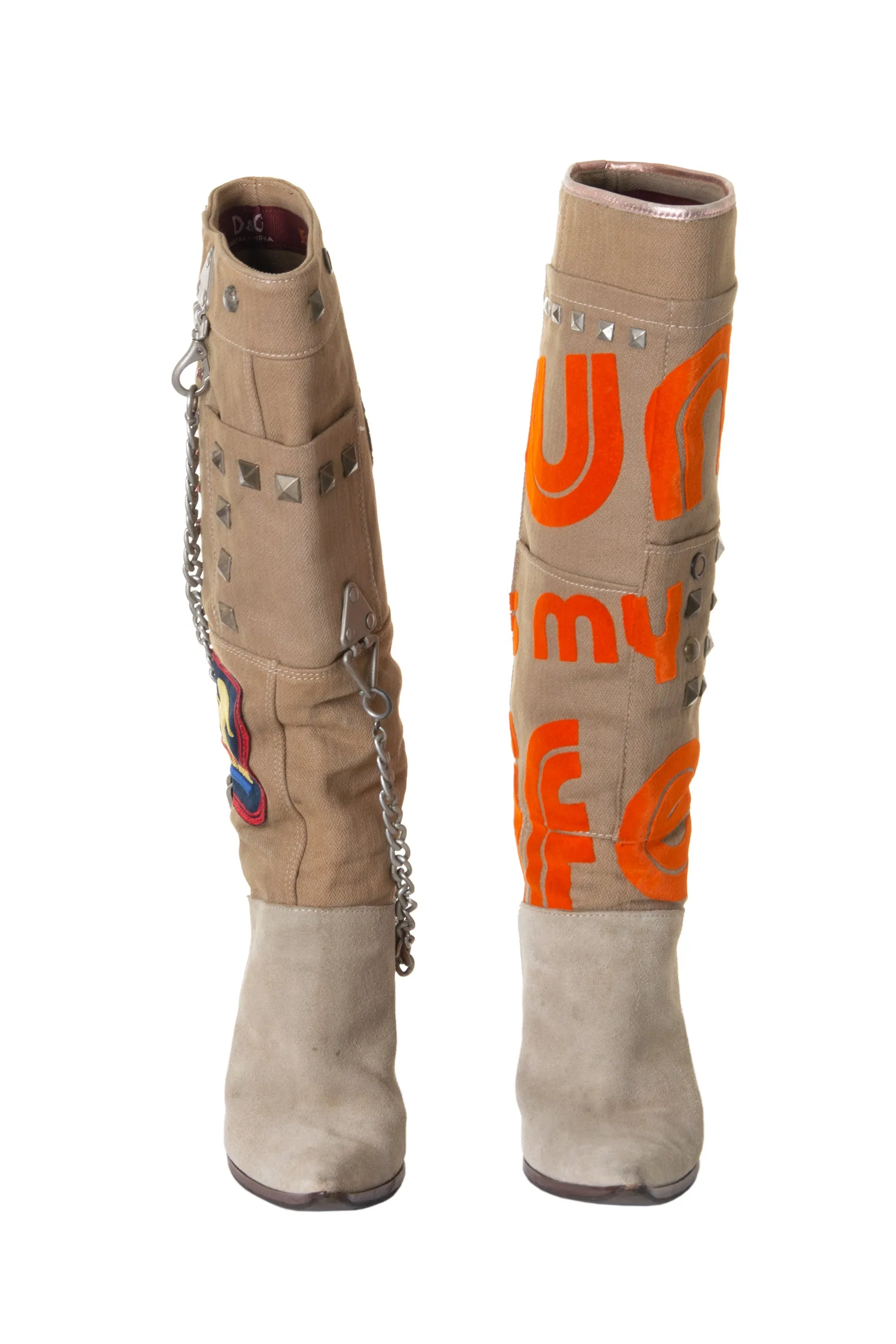 Knee High Studded Boots 37