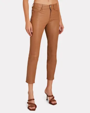 Le High Slim-Straight Leather Pants