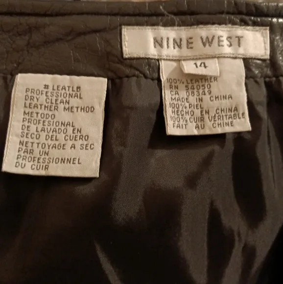 Leather Skirt Nine West