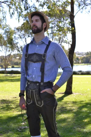 Long Authentic Leather German Lederhosen