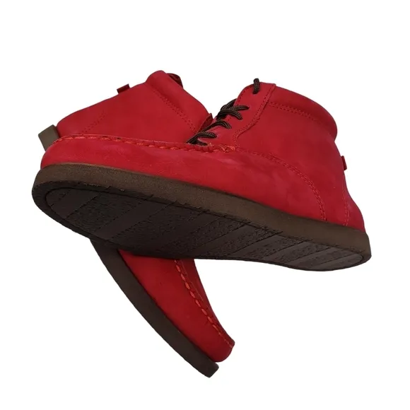 Marc Joseph | NIB Gramercy Red Nubuck Leather Preppy High Top Booties Boy's 3