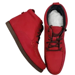 Marc Joseph | NIB Gramercy Red Nubuck Leather Preppy High Top Booties Boy's 3