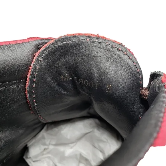 Marc Joseph | NIB Gramercy Red Nubuck Leather Preppy High Top Booties Boy's 3