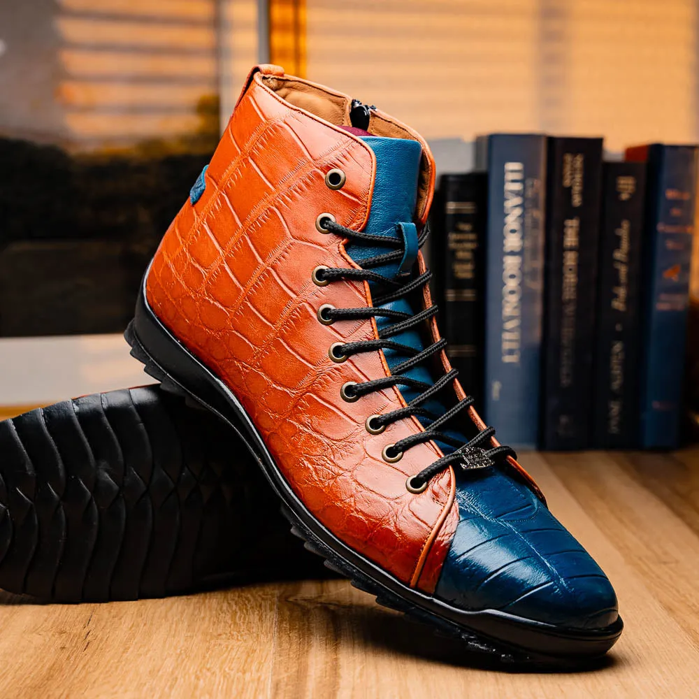 Marco Di Milano Hermond in Blue Jeans / Honey Alligator Boots