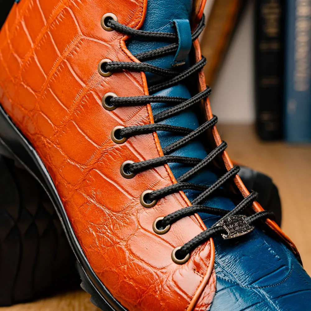 Marco Di Milano Hermond in Blue Jeans / Honey Alligator Boots