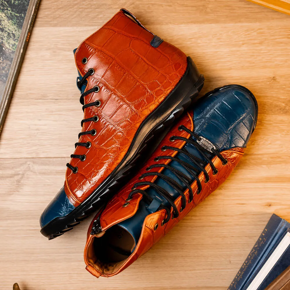 Marco Di Milano Hermond in Blue Jeans / Honey Alligator Boots