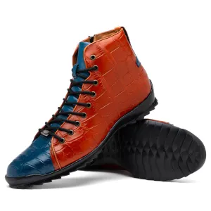 Marco Di Milano Hermond in Blue Jeans / Honey Alligator Boots