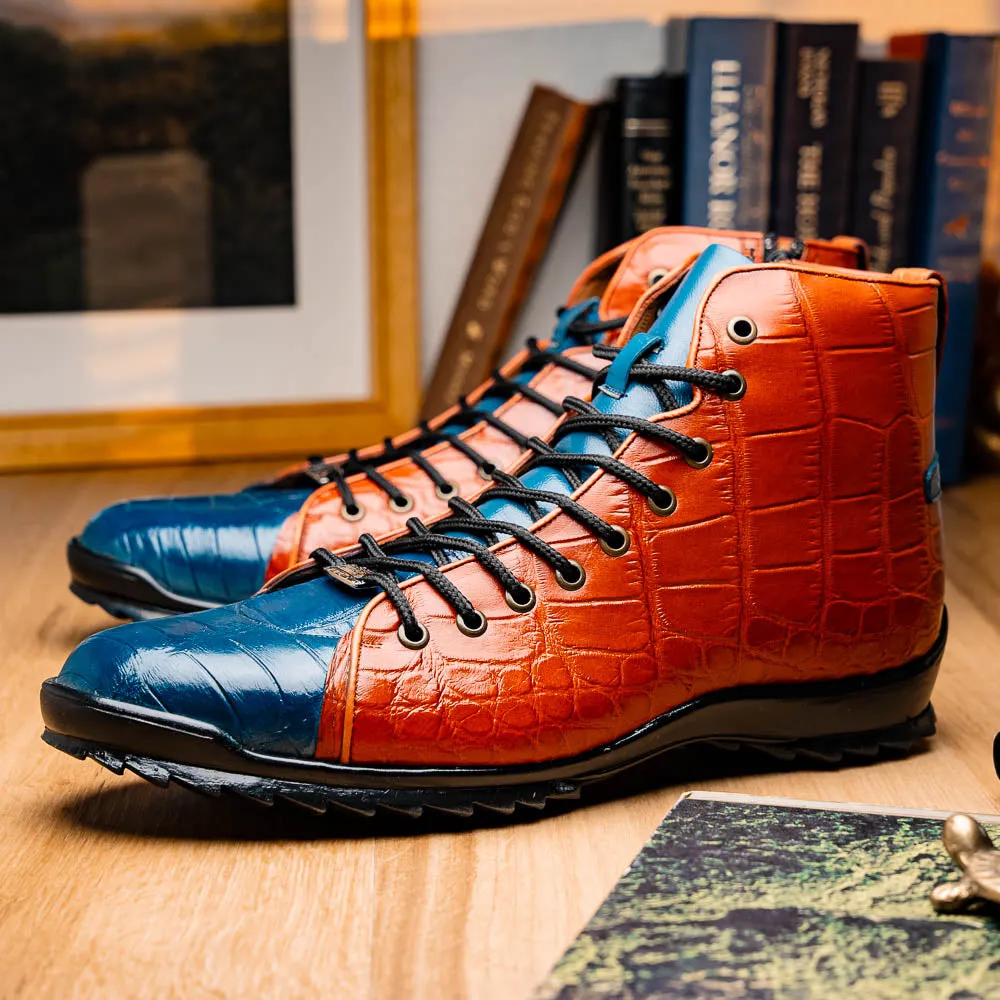 Marco Di Milano Hermond in Blue Jeans / Honey Alligator Boots