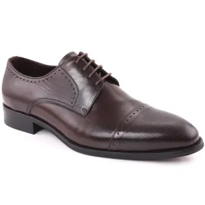 Men “LOUIE” Closed Lace Perforated Cap Toe Leather  Formal Shoes
