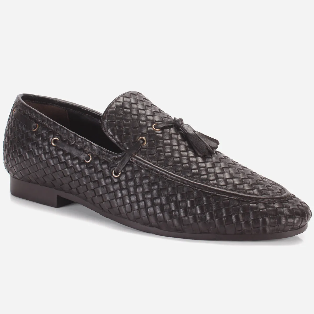 Men "SUAXE" Leather Trim Detailing Dress Slip-On Oxfords