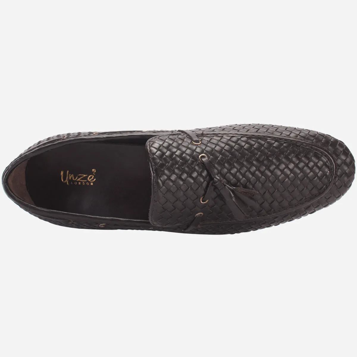 Men "SUAXE" Leather Trim Detailing Dress Slip-On Oxfords
