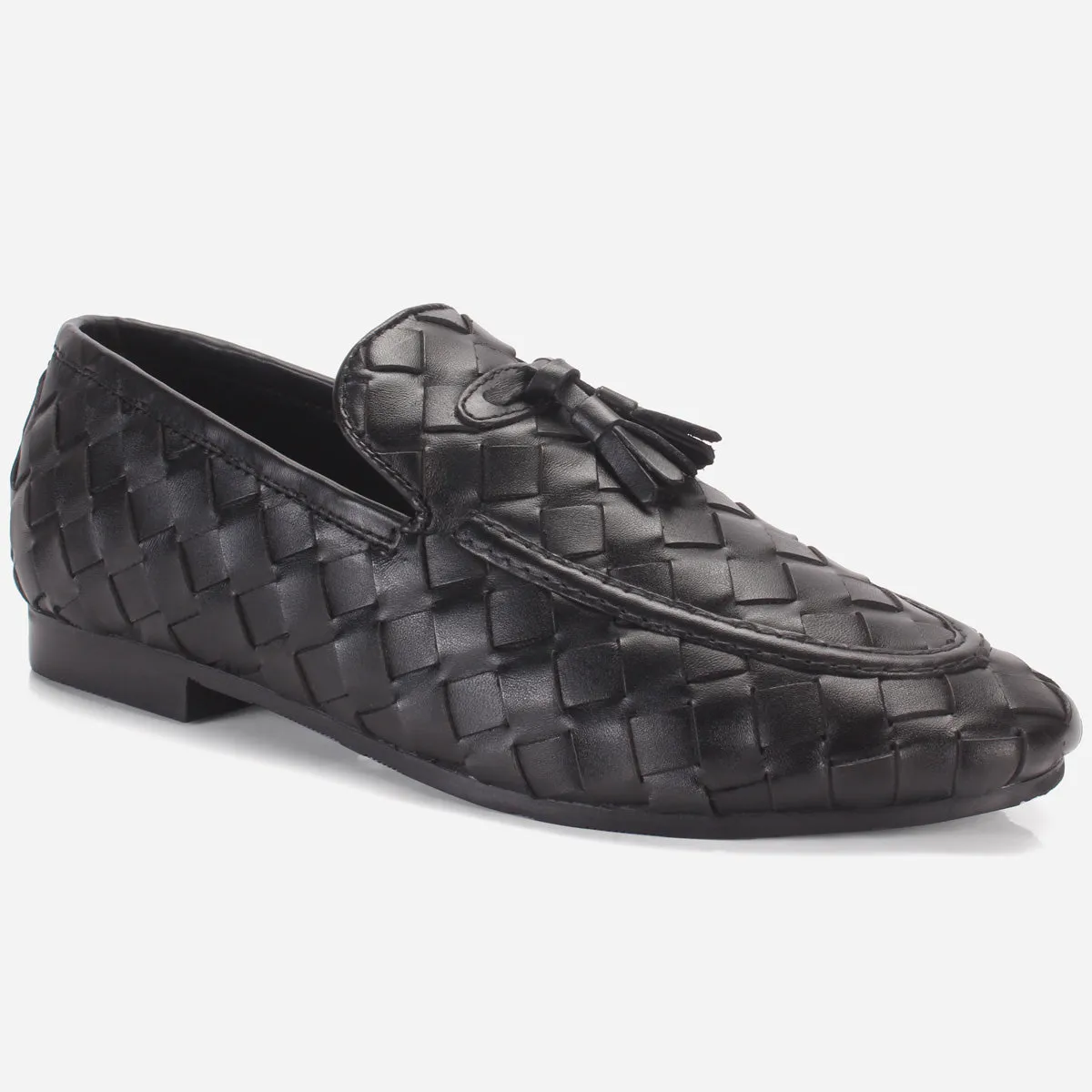 Men "WEISE" Leather Office Dress Slip-on Oxfords