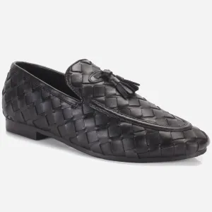 Men "WEISE" Leather Office Dress Slip-on Oxfords