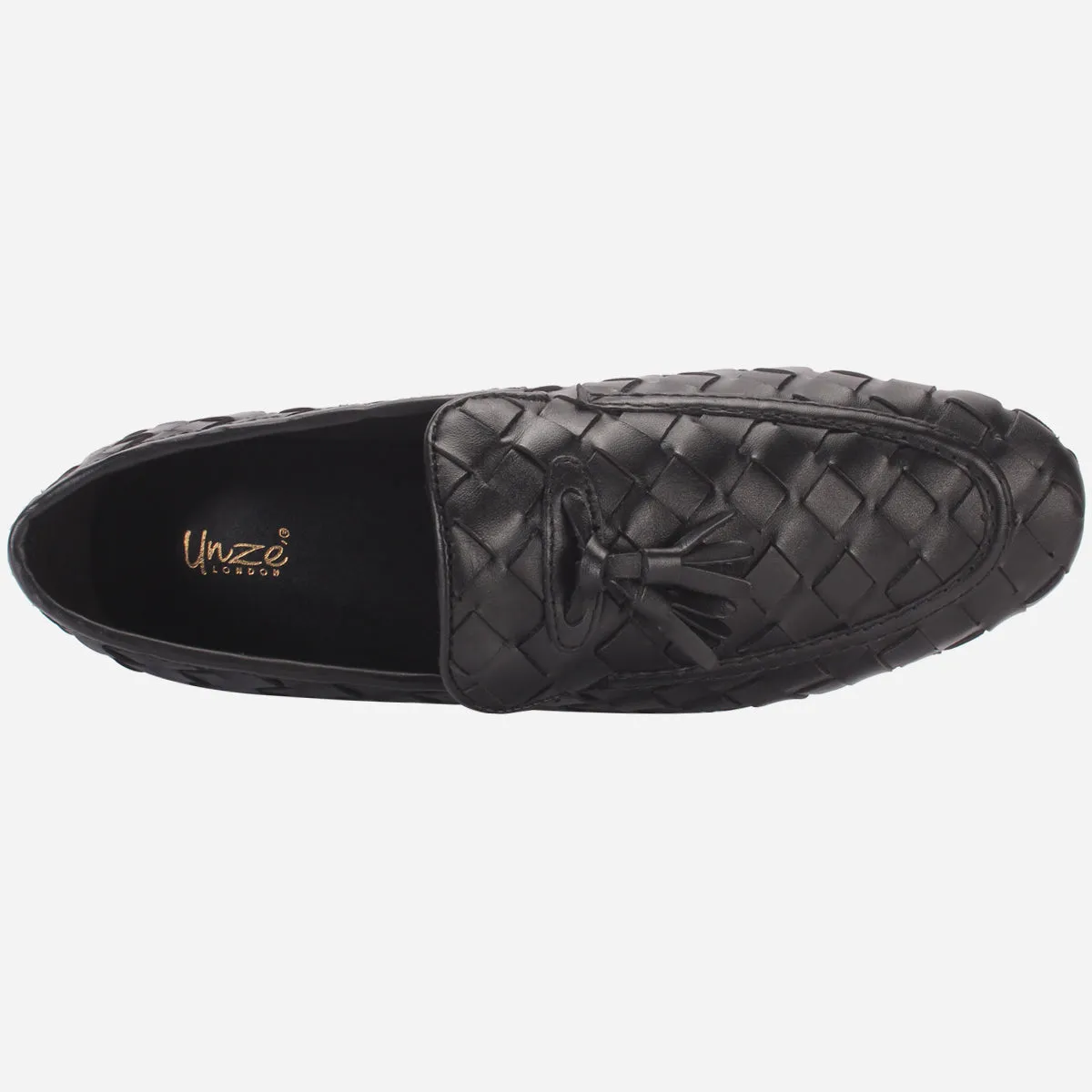 Men "WEISE" Leather Office Dress Slip-on Oxfords