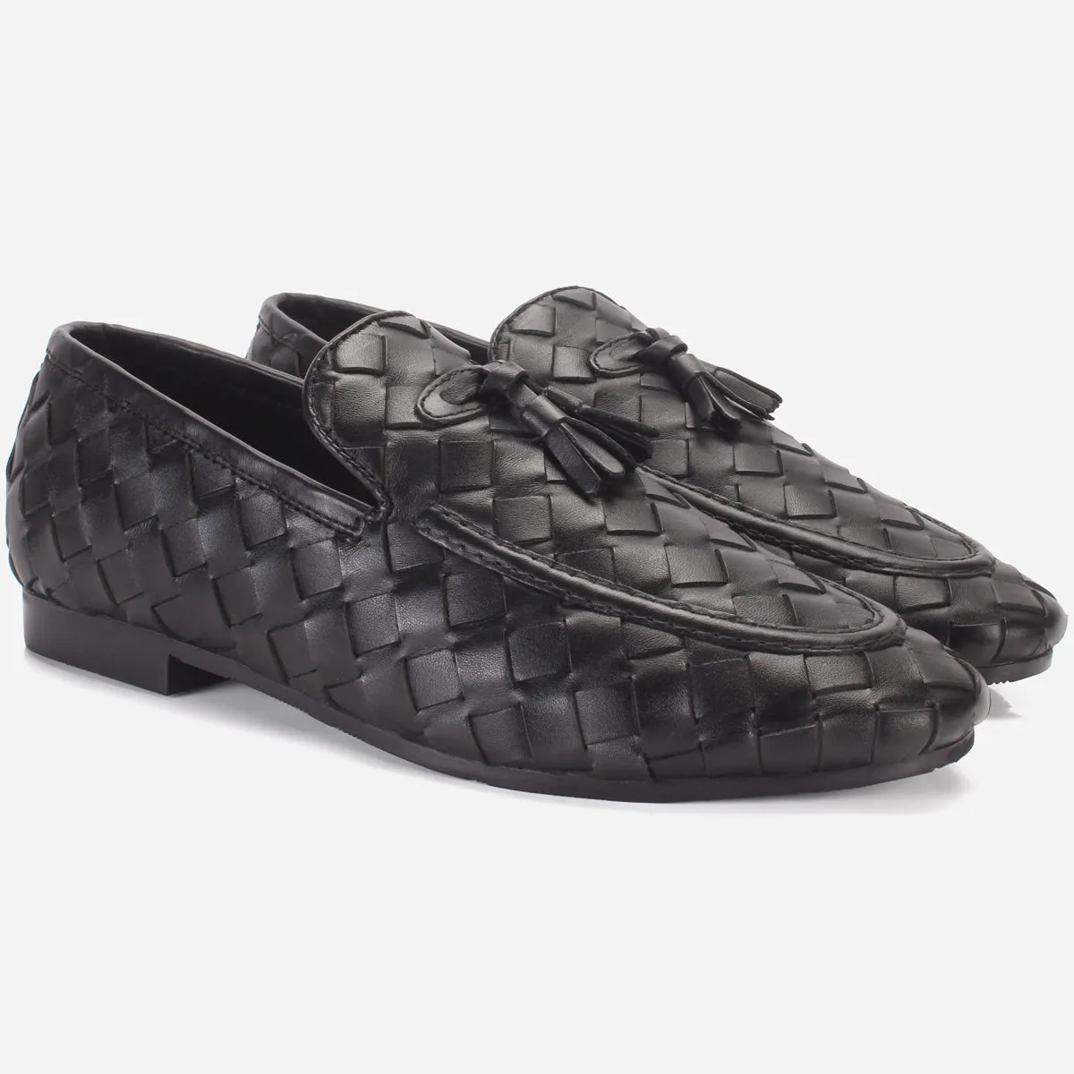 Men "WEISE" Leather Office Dress Slip-on Oxfords