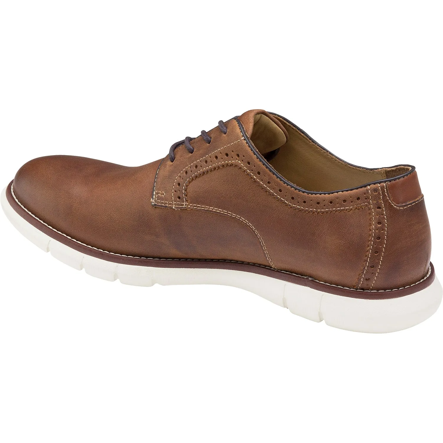 Men's Johnston & Murphy Holden Plain Toe Tan Oiled Full Grain Leather