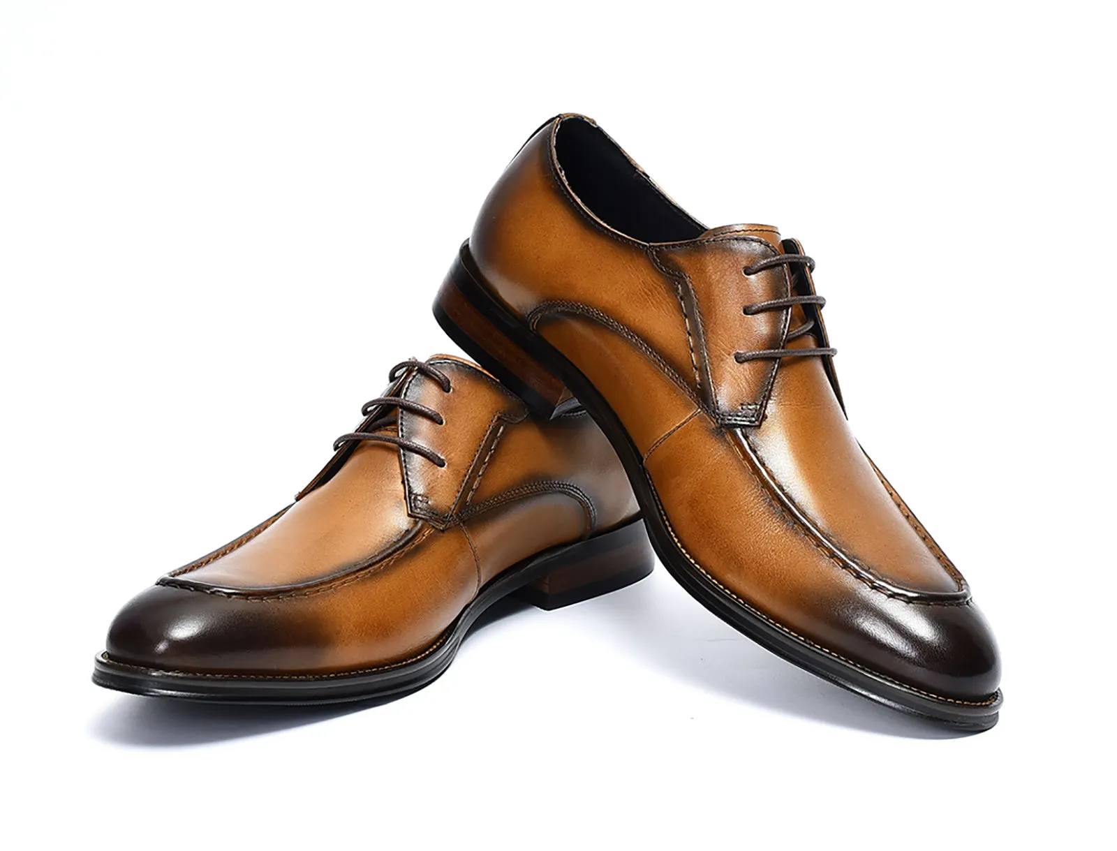 Men's Lace-up Wingtip Leather Derby