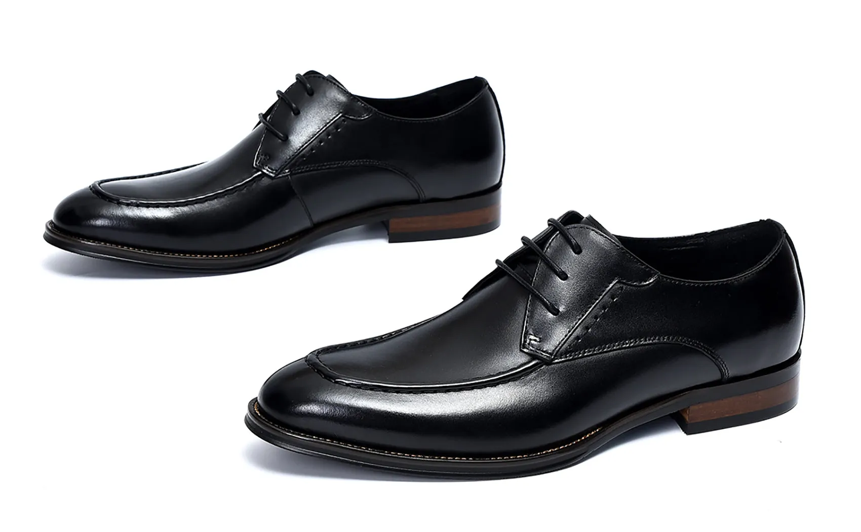 Men's Lace-up Wingtip Leather Derby