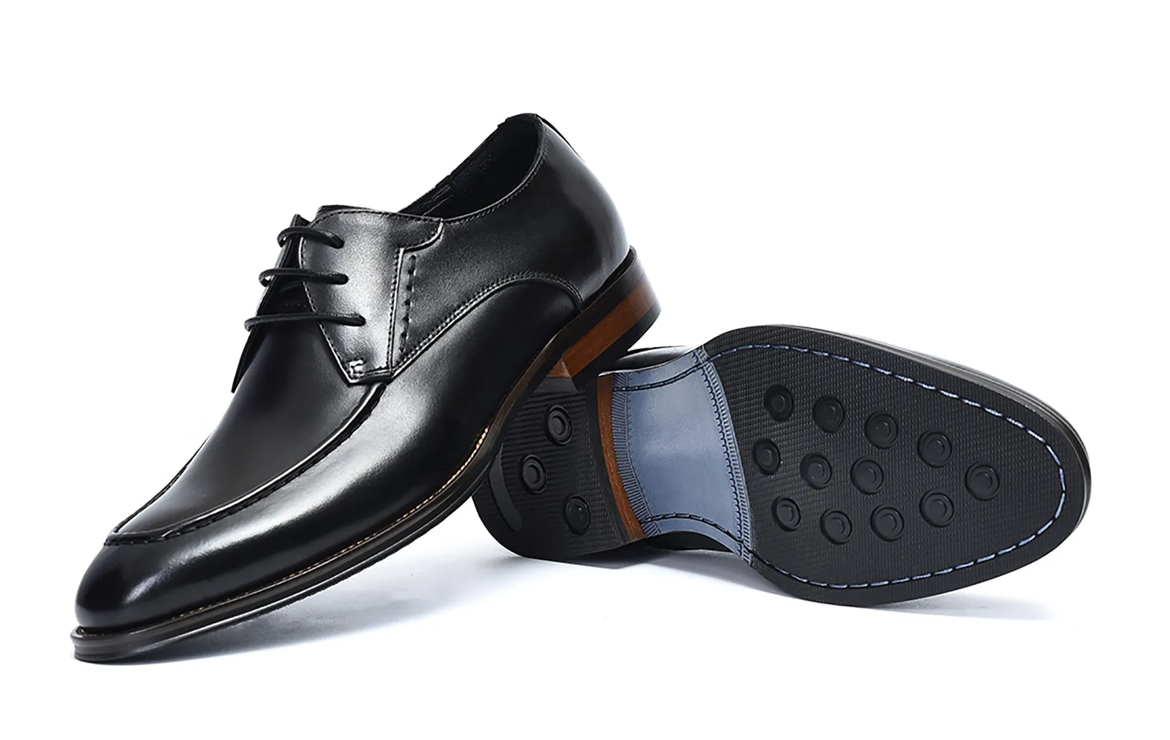 Men's Lace-up Wingtip Leather Derby