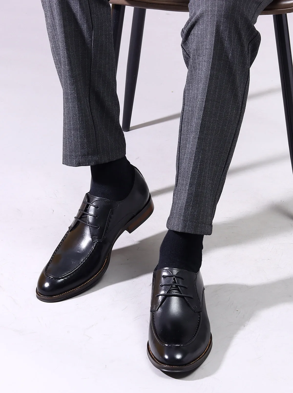 Men's Lace-up Wingtip Leather Derby