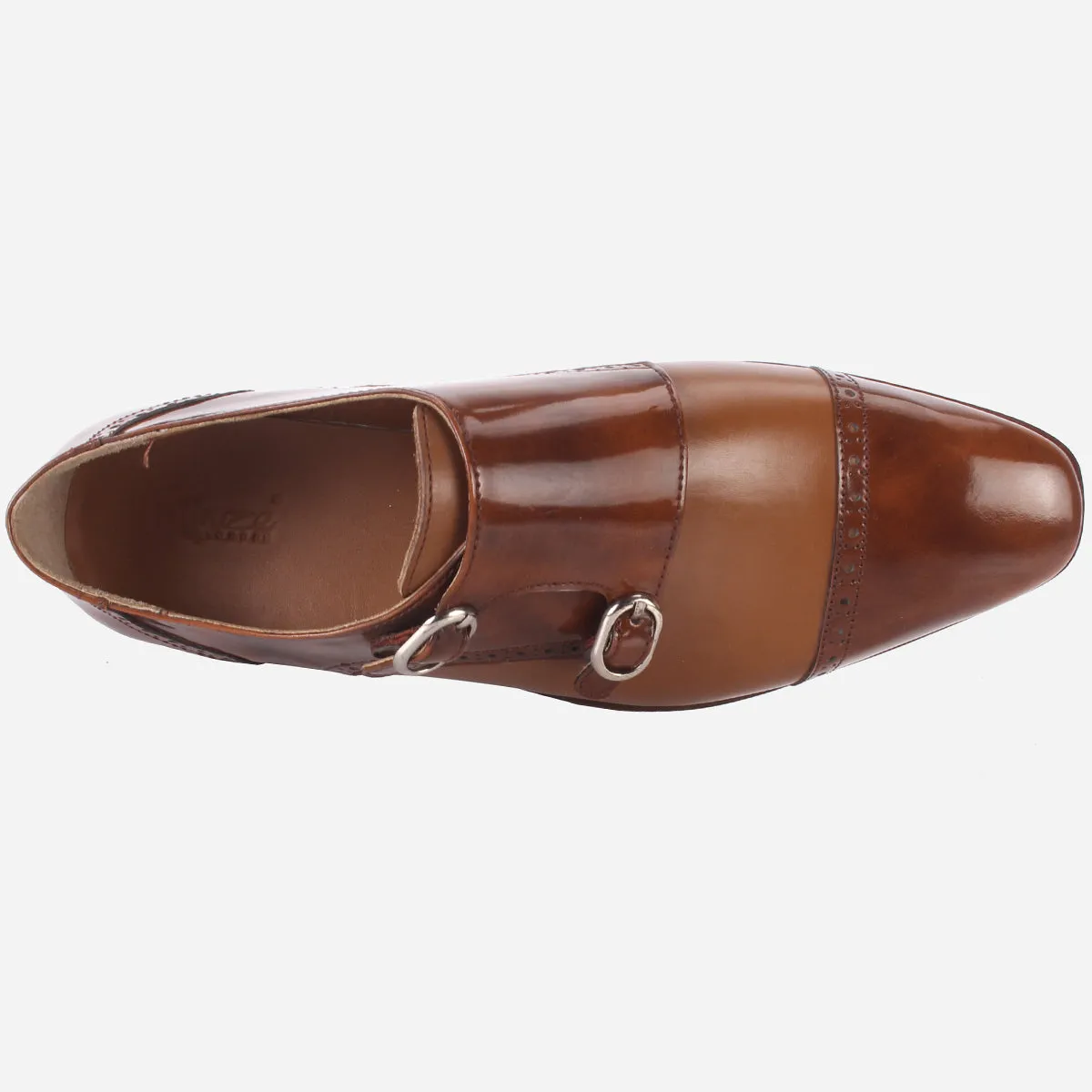 Mens "BLAISE" Double Tone Monk Strap Shoes