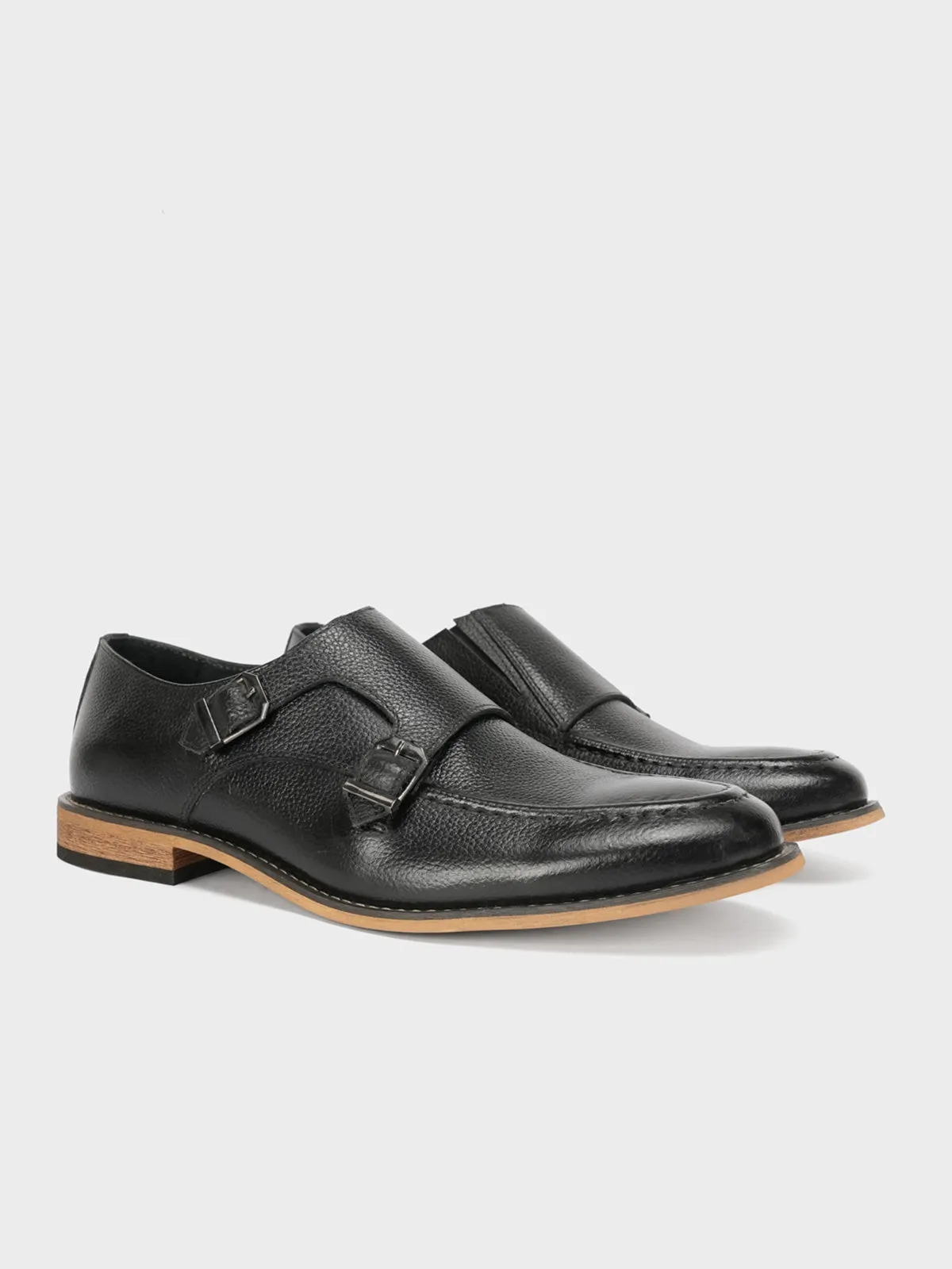 Men's "BOSTON" Leather Monk Strap Dress Shoes