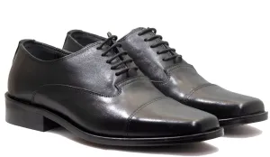 Mirage Men's Black Dress Cap Toe 2485