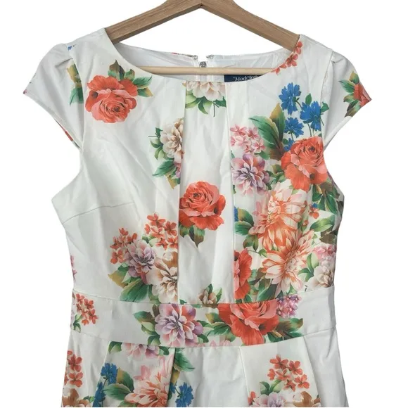ModCloth Elegant Reflections Floral Sheath Dress Size Small NEW