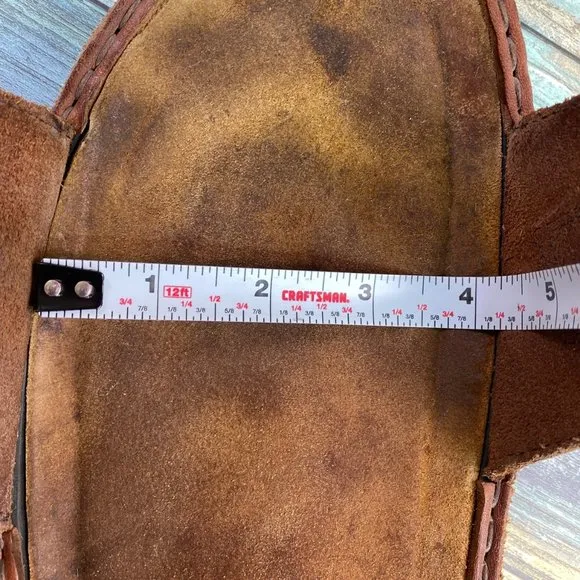 Naot Lappland Mens Size 13M Casual Sandal Brown Leather 2 Hook &amp; Loop Straps