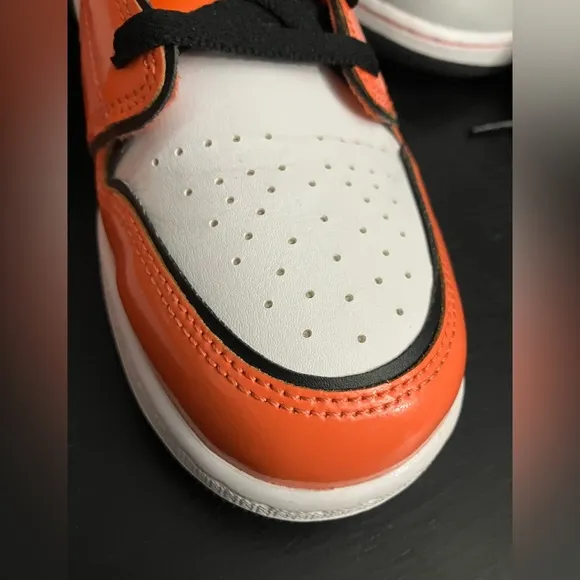 Nike Air Jordan 1 GS - Turf Orange - Patent Leather Sneakers Nice Shoes!