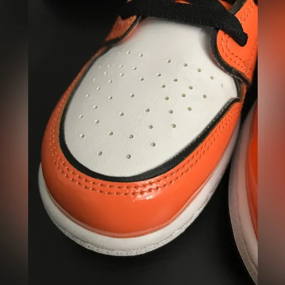 Nike Air Jordan 1 GS - Turf Orange - Patent Leather Sneakers Nice Shoes!